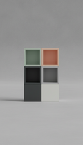 Stackable Shelving Unit In Matte Black Steel